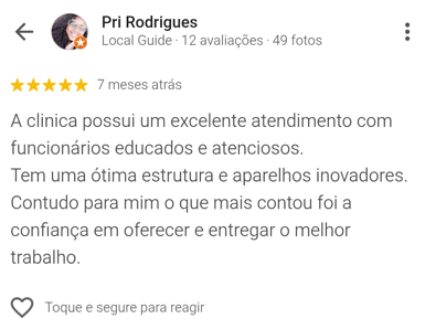 Avaliação Google